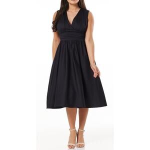 Timeless London Unique Vintage Black Candace Swing Dress 10 L NWT